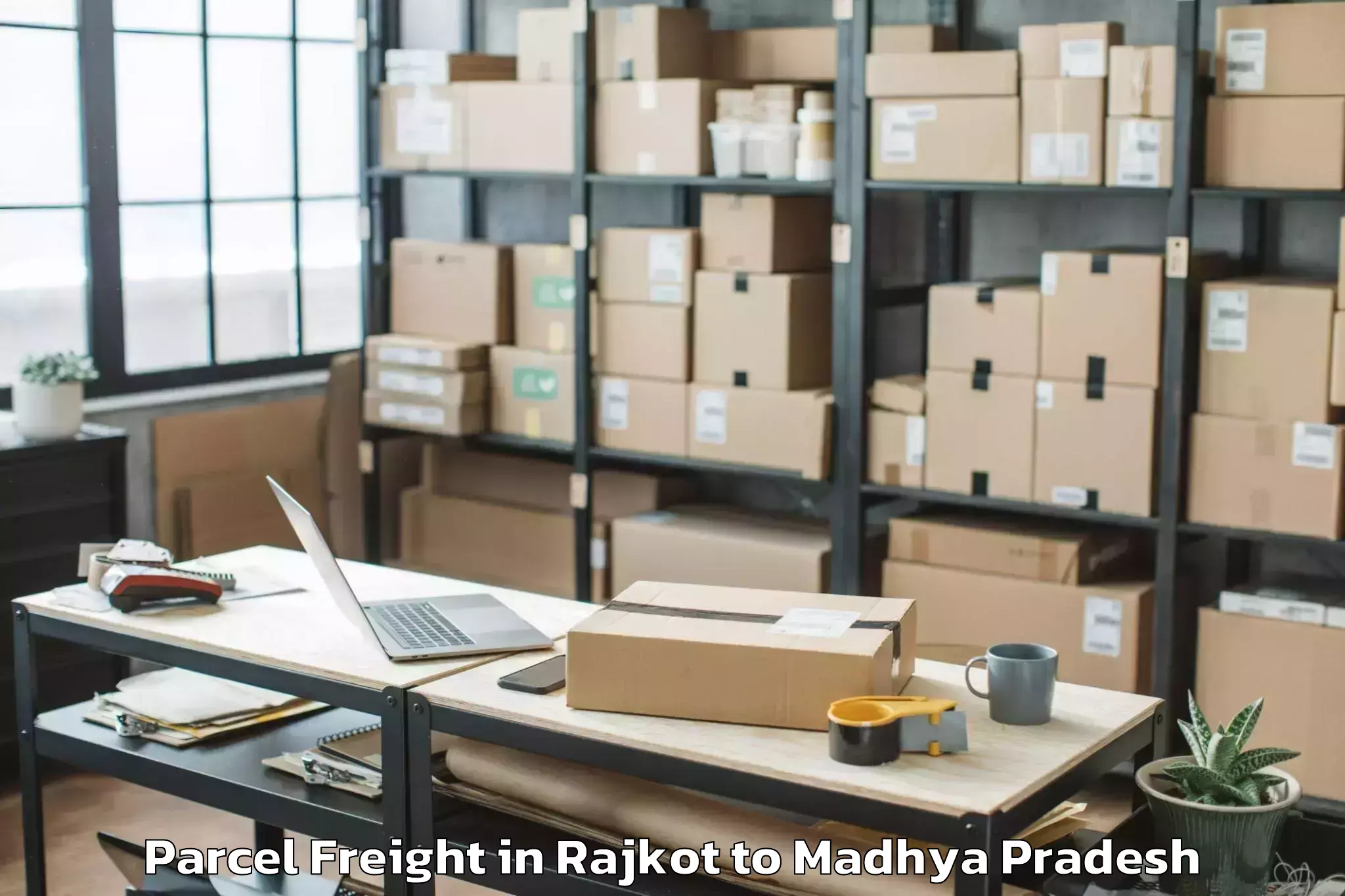 Reliable Rajkot to Rahatgarh Parcel Freight